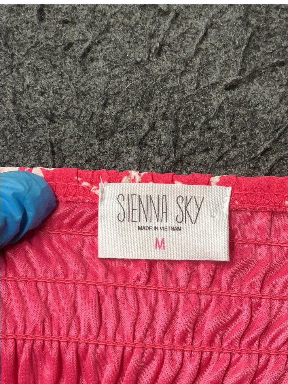 NWOT Sienna Sky Hot Pink Floral Tie-Front Mini Dress - Picture 3 of 4